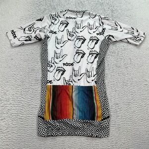 Love The Pain Cycling Jersey Women Medium Full Zip Short Sleeve Polyester